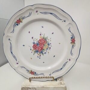 Vintage Casual Spring Garden Dinner Plates 10.5" Japan Set of 2 Stonewear Jardin